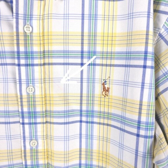 RALPH LAUREN CUSTOM FIT Multicolor Plaid Long Sleeve Button‎ Down Shirt Size XL - Picture 9 of 13